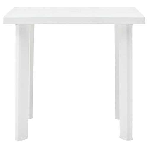 Homgoday Gartentisch Weiß 80x75x72 cm Kunststoff Partytisch Model48802 von Homgoday