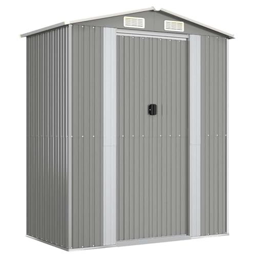 Homgoday Geräteschuppen Hellgrau 192x108x223 cm Verzinkter Stahl Gartenhütte Model319269 Homgoday Geräteschuppen Hellgrau 192x108x223 cm Verzinkter Stahl Gartenhütte Model319269 von Homgoday