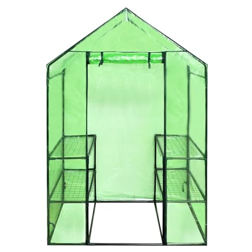 Homgoday Gewächshaus 120x80x190cm, transparent grün, 2 Regale, robust & UV-fest Model41545 Homgoday Gewächshaus 120x80x190cm, transparent grün, 2 Regale, robust & UV-fest Model41545 von Homgoday