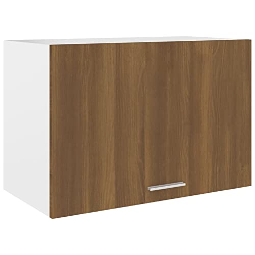 Homgoday Hängeschrank Aufbewahrungsschrank Küche Schrank Oberschrank Hängeschrank Küch Wandschrank Küchenhängeschränke Küchenschrank Braun Eichen-Optik 60x31x40 cm Holzwerkstoff von Homgoday