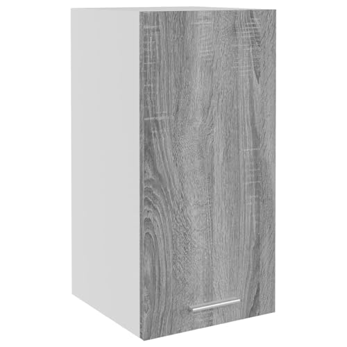 Homgoday Hängeschrank Lyon Grau Sonoma 29,5x31x60 cm Holzwerkstoff Wandschränke Model826621 von Homgoday