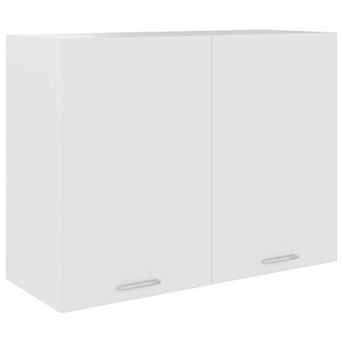 Homgoday Hängeschrank Wandschrank Küchenhängeschränke Küche Schrank Aufbewahrungsschrank Küchenschrank Oberschrank Einbauküchenschrank Weiß 80x31x60 cm Holzwerkstoff von Homgoday