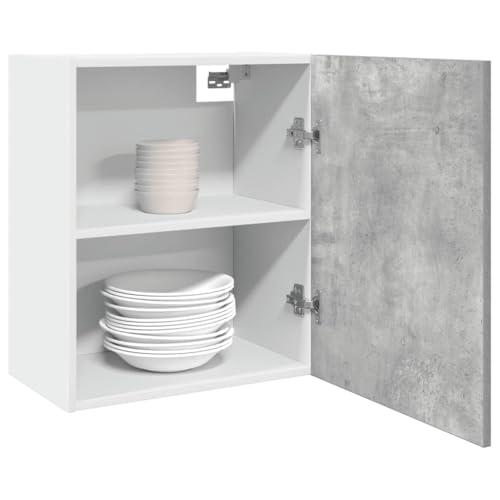 Homgoday Hängeschrank aus Sperrholz, Betongrau, 50 x 31 x 60 cm von Homgoday