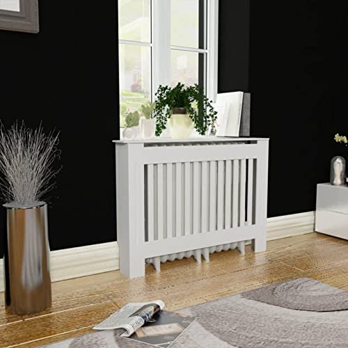 Homgoday Heizkörperverkleidung Heizkörperabdeckung modern Vertikal Lamell Heizkörper Radiator Abdeckung für Wohnzimmer/Schlafzimmer/Küche Weiß 112 x 19 x 81.5 cm MDF Homgoday Heizkörperverkleidung Heizkörperabdeckung modern Vertikal Lamell Heizkörper Radiator Abdeckung für Wohnzimmer/Schlafzimmer/Küche Weiß 112 x 19 x 81.5 cm MDF von Homgoday