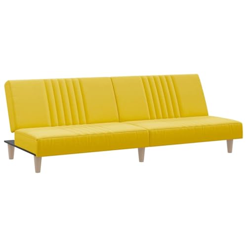 Homgoday Hellgelbe Schlafcouch mit Stoffbezug, 200x89x70 cm, max. 110 kg Tragfähigkeit Model351885 von Homgoday