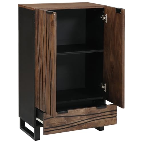 Homgoday Highboard 60x33.5x100 cm Massivholz Mango Bettkopfteil Model4018038 von Homgoday
