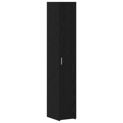 Homgoday Highboard Schwarz Eiche 30x42.5x185 cm Spanplatte küchenmöbel Model3365578 von Homgoday