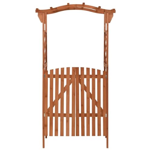 Homgoday Holz-Rosenbogen Garten Tor Dekoration Rankhilfe 116x40x204 cm Model316389 von Homgoday