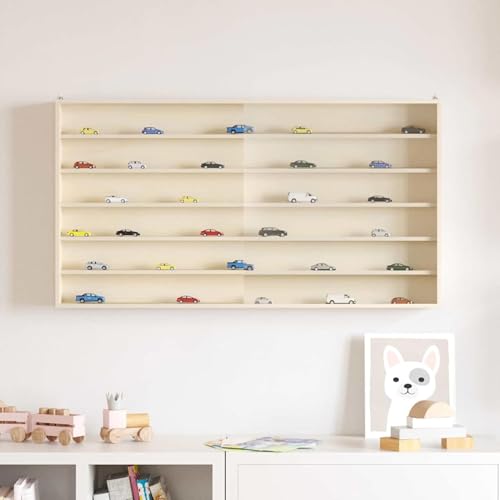 Homgoday Holz-Sammelvitrine mit Regal Braun 100 x 8,5 x 54 cm Sperrholz Vitrinen Model42015630 von Homgoday