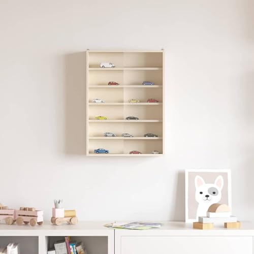 Homgoday Holz-Sammelvitrine mit Regal Braun 40 x 8,5 x 54 cm Sperrholz Vitrinen Model42015624 von Homgoday