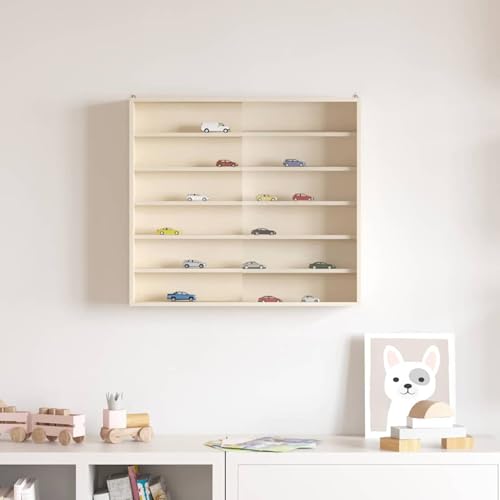 Homgoday Holz-Sammelvitrine mit Regal Braun 60 x 8,5 x 54 cm Sperrholz Vitrinen Model42015626 von Homgoday