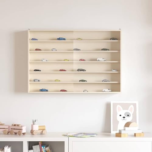 Homgoday Holz-Sammelvitrine mit Regal Braun 80 x 8,5 x 54 cm Sperrholz Vitrinen Model42015628 von Homgoday