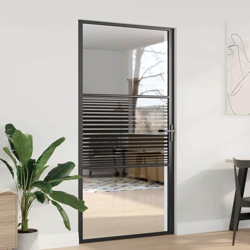 Homgoday Innentür Schwarz 102.5 x 201.5 cm Gehärtetes Glas, Aluminium Innentüren Model42012456 Homgoday Innentür Schwarz 102.5 x 201.5 cm Gehärtetes Glas, Aluminium Innentüren Model42012456 von Homgoday