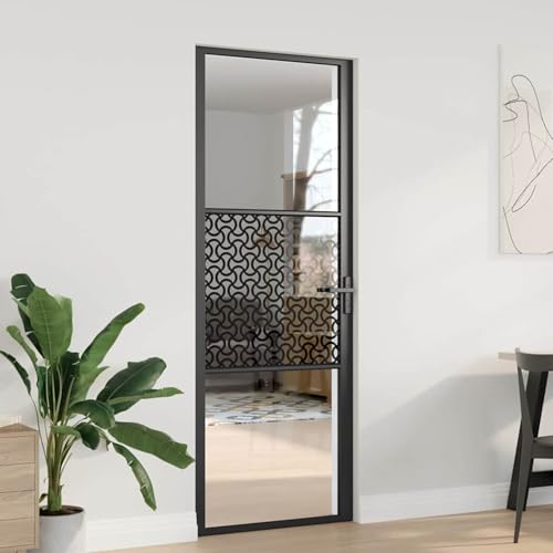 Homgoday Innentür Schwarz 76 x 201.5 cm Gehärtetes Glas, Aluminium Innentüren Model42012449 Homgoday Innentür Schwarz 76 x 201.5 cm Gehärtetes Glas, Aluminium Innentüren Model42012449 von Homgoday