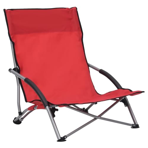 Homgoday Klappbare Strandstühle 2 STK. Rot Stoff Klappstuhl Model312490 Homgoday Klappbare Strandstühle 2 STK. Rot Stoff Klappstuhl Model312490 von Homgoday