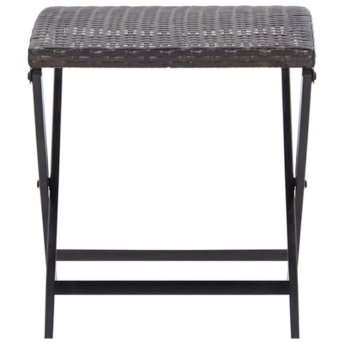 Homgoday Klapphocker Poly Rattan Braun Hocker Model45772 von Homgoday