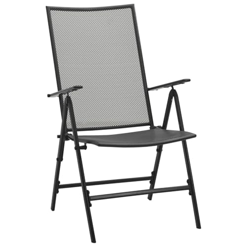 Homgoday Klappstühle 4 STK. Mesh Stahl Anthrazit Klappstuhl Model310153 von Homgoday