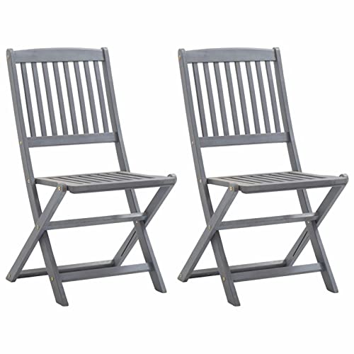 Homgoday Klappstuhl Outdoor 2 Stück Akazienholz massiv 1024 von Homgoday