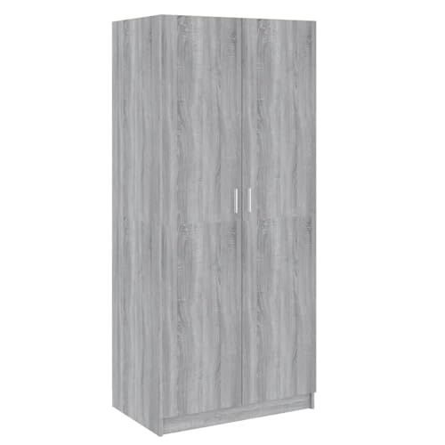 Homgoday Kleiderschrank Grau Sonoma 80x52x180 cm Holzwerkstoff Kleiderschrank Model815352 Homgoday Kleiderschrank Grau Sonoma 80x52x180 cm Holzwerkstoff Kleiderschrank Model815352 von Homgoday