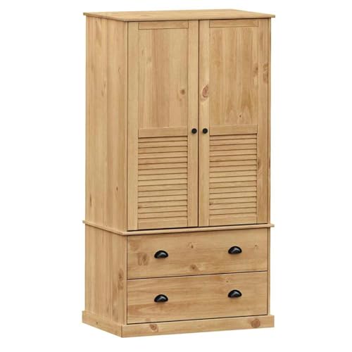 Homgoday Kleiderschrank VIGO 90x55x170 cm Massivholz Kiefer Kleiderschrank Model353163 von Homgoday
