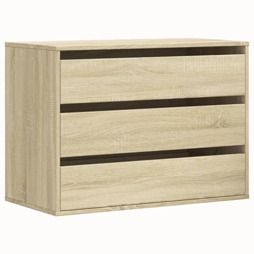 Homgoday Kommode Sonoma-Eiche 80x41x58 cm Holzwerkstoff Kommode Model852854 von Homgoday