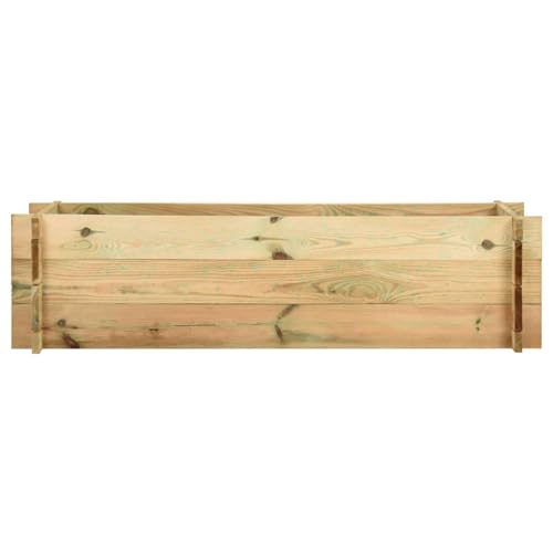 Homgoday Kompostbehälter & Hochbeet: Stabiler Holzkübel für Gemüse, Kräuter, Blumen - 120x40x32 cm, grün imprägniert Model43349 Homgoday Kompostbehälter & Hochbeet: Stabiler Holzkübel für Gemüse, Kräuter, Blumen - 120x40x32 cm, grün imprägniert Model43349 von Homgoday