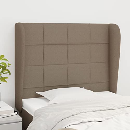 Homgoday Kopfteil mit Stoffohren, Taupe, 103 x 23 x 118/128 cm, Kopfteil aus Kunstleder oder Stoff, einfach zu installieren Homgoday Kopfteil mit Stoffohren, Taupe, 103 x 23 x 118/128 cm, Kopfteil aus Kunstleder oder Stoff, einfach zu installieren von Homgoday
