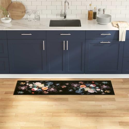 Homgoday Küchenmatte Floral Blumen 45 x 150 cm Samt Küchenmatte Model42013426 von Homgoday