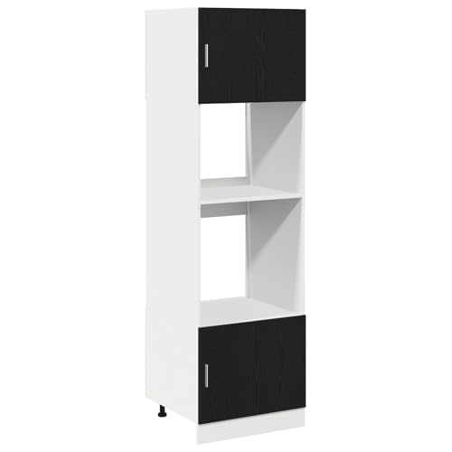 Homgoday Küchenschrank Schwarze Eiche Verleimtes Holz 60 x 57 x 207 cm küchenmöbel Model3334018 Homgoday Küchenschrank Schwarze Eiche Verleimtes Holz 60 x 57 x 207 cm küchenmöbel Model3334018 von Homgoday