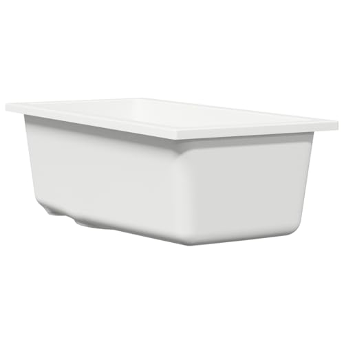 Homgoday Küchenspüle in Weißem Granit mit Überlaufloch Küchenspüle Model4012358 von Homgoday