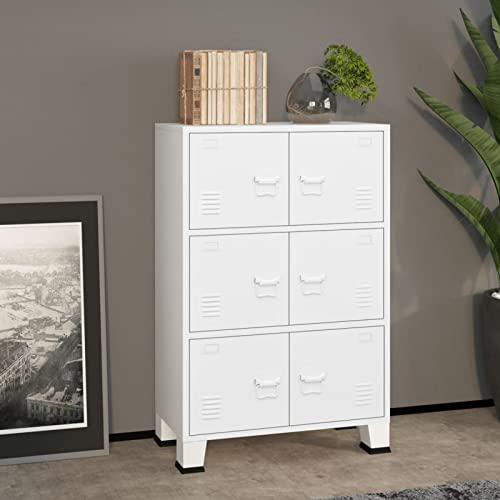 Homgoday Lagerschrank Sideboard Stahlschrank Mehrzweckschrank Schrank mit Stauraum Beistellschrank Aufbewahrungsschrank Bücherschrank Standschrank Industrial Weiß 75x40x115 cm Metall Homgoday Lagerschrank Sideboard Stahlschrank Mehrzweckschrank Schrank mit Stauraum Beistellschrank Aufbewahrungsschrank Bücherschrank Standschrank Industrial Weiß 75x40x115 cm Metall von Homgoday