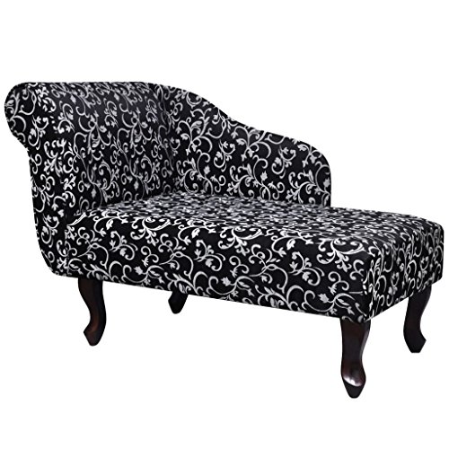 Homgoday Liegestuhl, Schwarz und Weiß, aus Stoff, Möbelstück für Schlafsofa, Wohnzimmer, Couch, Sofas für den Außenbereich, für den Garten, Wohnzimmer, Terrasse, Außenbereich Homgoday Liegestuhl, Schwarz und Weiß, aus Stoff, Möbelstück für Schlafsofa, Wohnzimmer, Couch, Sofas für den Außenbereich, für den Garten, Wohnzimmer, Terrasse, Außenbereich von Homgoday