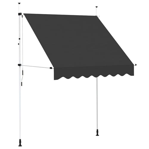 Homgoday Manuell einziehbare Anthrazit Markise 200x120cm mit PU-Beschichtung - Stahlrahmen Model143688 Homgoday Manuell einziehbare Anthrazit Markise 200x120cm mit PU-Beschichtung - Stahlrahmen Model143688 von Homgoday