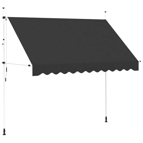 Homgoday Manuell einziehbare Anthrazit Markise 300x120cm mit PU-Beschichtung - Stahlrahmen Model143690 Homgoday Manuell einziehbare Anthrazit Markise 300x120cm mit PU-Beschichtung - Stahlrahmen Model143690 von Homgoday