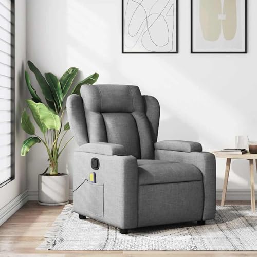 Homgoday Massage-Relaxsessel, Stoff, Dunkelgrau Loungesessel Model3206001 von Homgoday