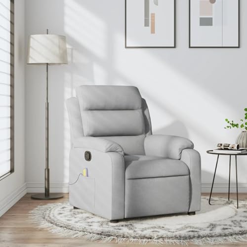 Homgoday Massage-Relaxsessel, hellgrauer Stoff Loungesessel Model3205723 von Homgoday