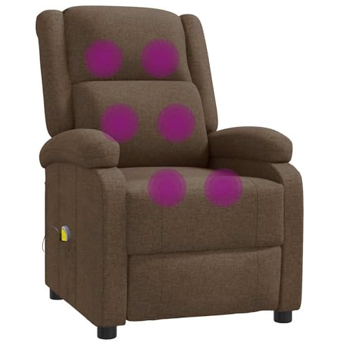 Homgoday Massagesessel Braun Stoff Massagesessel Model340938 von Homgoday