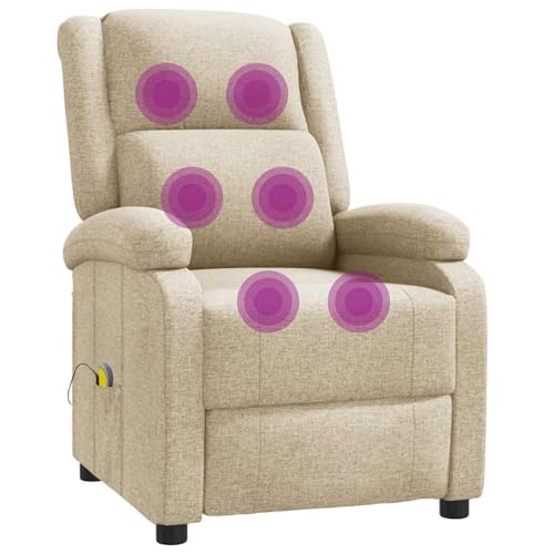 Homgoday Massagesessel Creme Stoff Massagesessel Model340935 von Homgoday