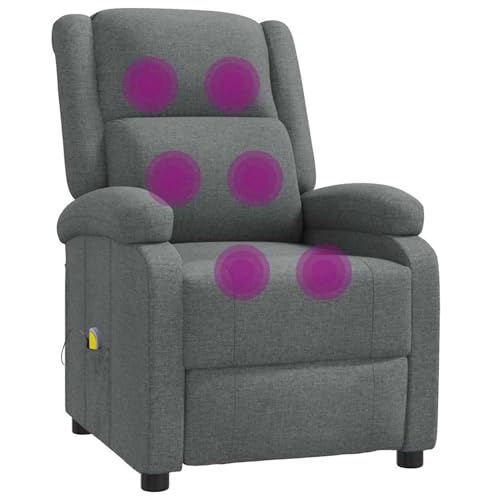 Homgoday Massagesessel Dunkelgrau Stoff Massagesessel Model340937 von Homgoday