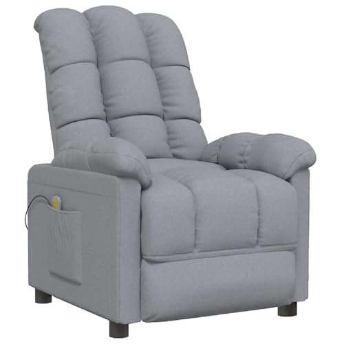 Homgoday Massagesessel Hellgrau Stoff Massagesessel Model342733 von Homgoday
