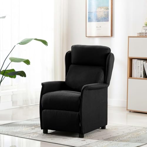 Homgoday Massagesessel Schwarz Stoff Relaxsessel Model348351 von Homgoday