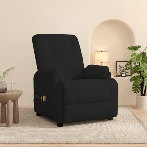 Homgoday Massagesessel mit Aufstehhilfe Schwarz Wildleder-Optik Loungesessel Model3093187 von Homgoday