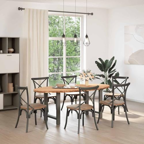 Homgoday Massiver Eichenholz Esstisch 200x100cm - Robust & Stabil mit Stahlbeinen | Einzigartiges Design Model3305320 Homgoday Massiver Eichenholz Esstisch 200x100cm - Robust & Stabil mit Stahlbeinen | Einzigartiges Design Model3305320 von Homgoday