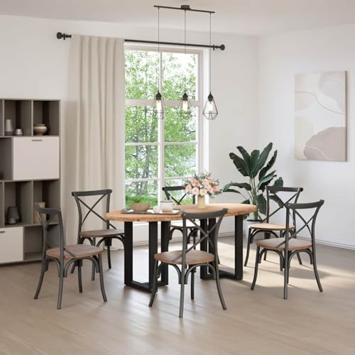 Homgoday Massiver Eichenholz Esstisch 200x100cm - Robust & Stabil mit Stahlbeinen | Einzigartiges Design Model3305331 Homgoday Massiver Eichenholz Esstisch 200x100cm - Robust & Stabil mit Stahlbeinen | Einzigartiges Design Model3305331 von Homgoday