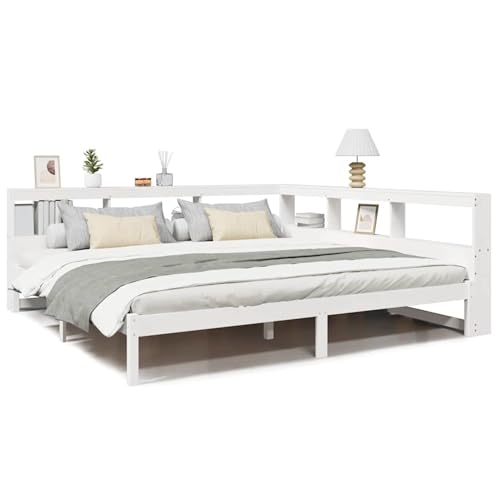 Homgoday Massivholzbett mit Regal ohne Matratze Weiß 200x200 cm Kiefer Familienbett Model3324306 Homgoday Massivholzbett mit Regal ohne Matratze Weiß 200x200 cm Kiefer Familienbett Model3324306 von Homgoday
