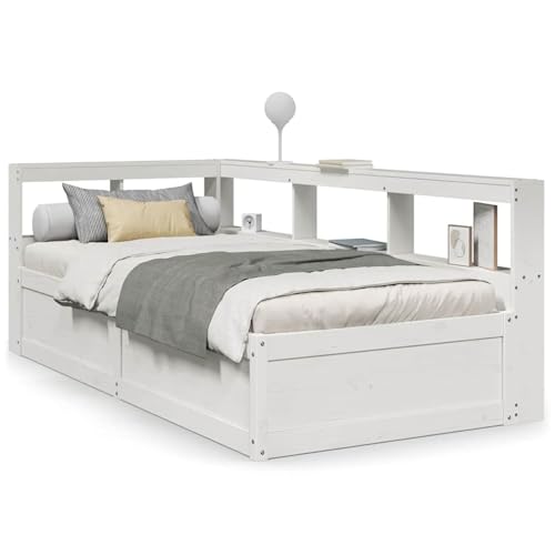 Homgoday Massivholzbett mit Regal ohne Matratze Weiß 90x190 cm Kiefer Familienbett Model3324482 Homgoday Massivholzbett mit Regal ohne Matratze Weiß 90x190 cm Kiefer Familienbett Model3324482 von Homgoday