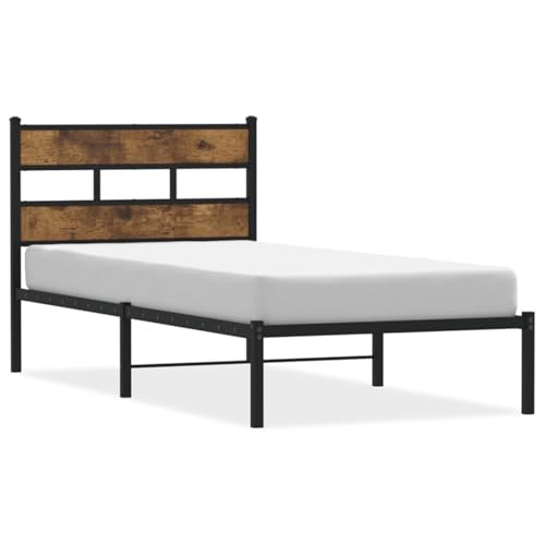 Homgoday Metallbett ohne Matratze Räuchereiche 90x200 cm Bed Frame Model4017046 Homgoday Metallbett ohne Matratze Räuchereiche 90x200 cm Bed Frame Model4017046 von Homgoday