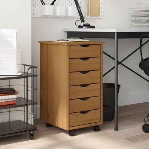 Homgoday Moss Kommode mit Rollen, Massivholz, Kiefer, Honigbraun, Büromöbel, Aktenschrank, Arbeitsplatte für Arbeitszimmer, Büro, Typ 4 Schließfächer und Schränke, Möbel Homgoday Moss Kommode mit Rollen, Massivholz, Kiefer, Honigbraun, Büromöbel, Aktenschrank, Arbeitsplatte für Arbeitszimmer, Büro, Typ 4 Schließfächer und Schränke, Möbel von Homgoday