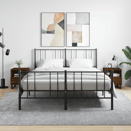 Homgoday Nachttisch, 2 Stück, Holz, Braun, Eiche, 40 x 35 x 47,5 cm, Nachttisch für Schlafzimmer, Haus, Dekoration, Design, Stil, Zimmer, Schlafzimmer, Tisch von Homgoday
