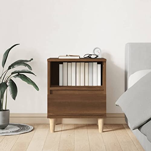 Homgoday Nachttisch, Eiche, Braun, 40 x 35 x 50 cm, Nachttisch für Schlafzimmer, Haus, Dekoration, Design, Stil, Zimmer, Schlafzimmer, Tisch, 3 Nachttische von Homgoday